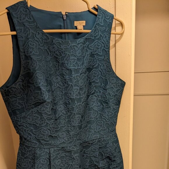 NWOT J.Crew Peacock Blue Cocktail Dress - Picture 3 of 7